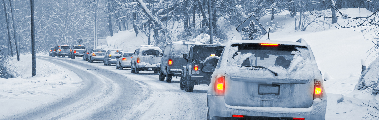Quality snow tires provide traction in snowy driving conditions