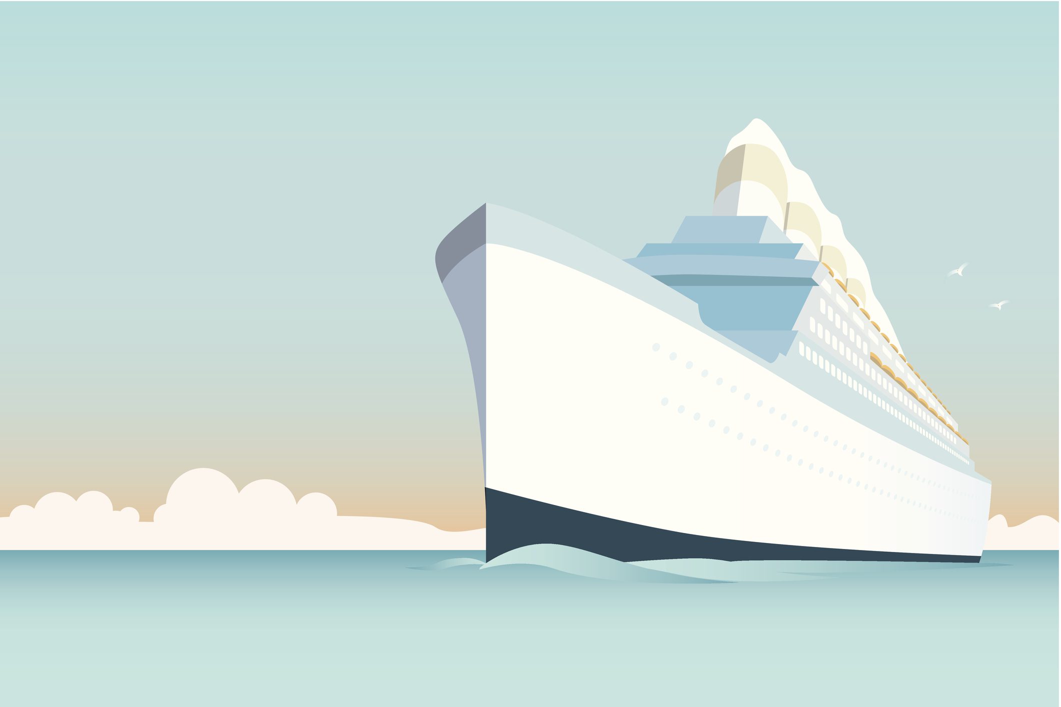 Cruise Ship Illustration