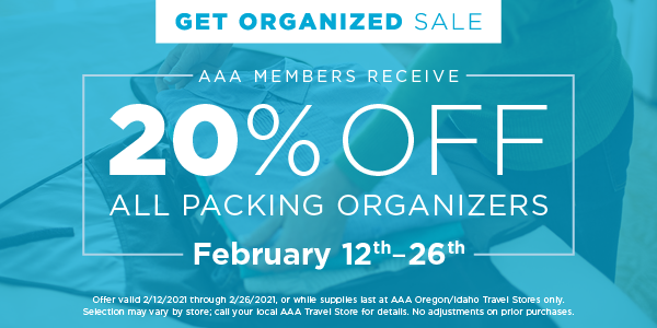 organizing tips for travel from AAA