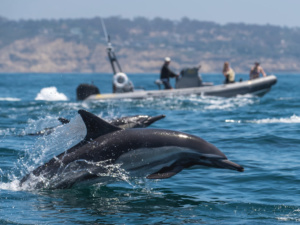 Dolphins in the Ocean on a San Diego Adventure