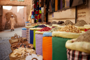 spice market in Morocco.